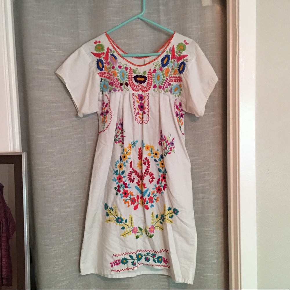 Authentic Mexican Embroidered Dress